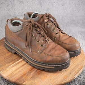 VTG Skechers Y2K Chunky Leather Work Boots Sz 10